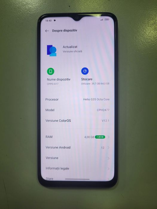 Oppo A17 Impecabil ca Nou Poze Reale