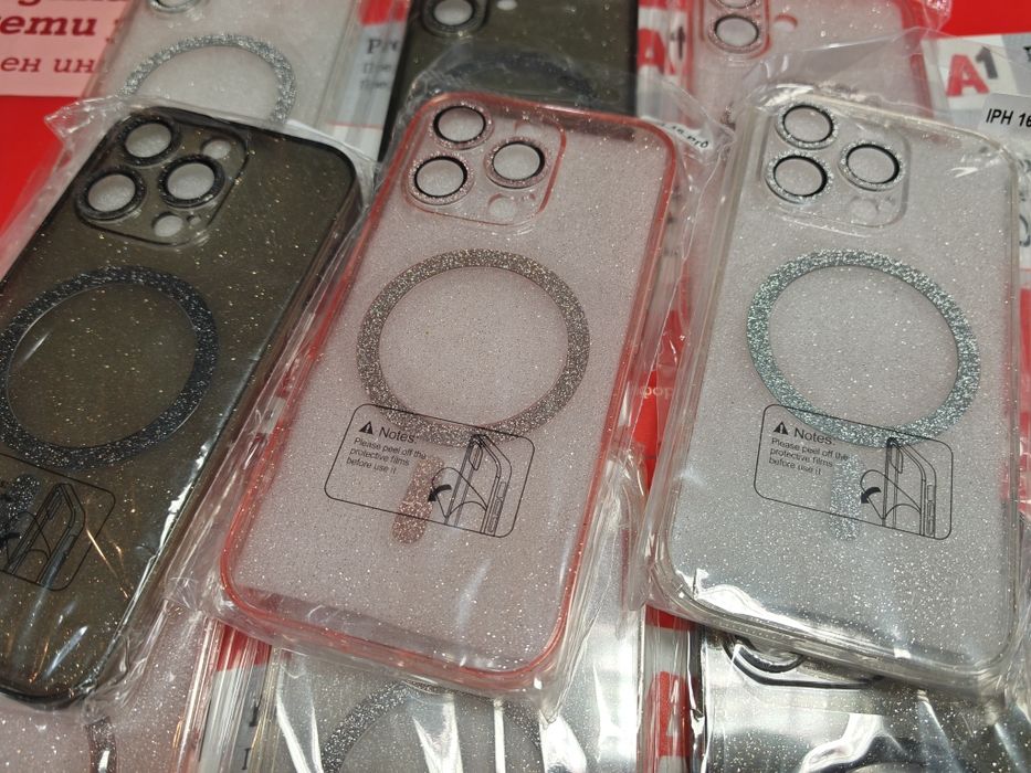 Iphone 16,16+,16 Pro,16 Pro Max блестящ Magsafe със защита на камерите