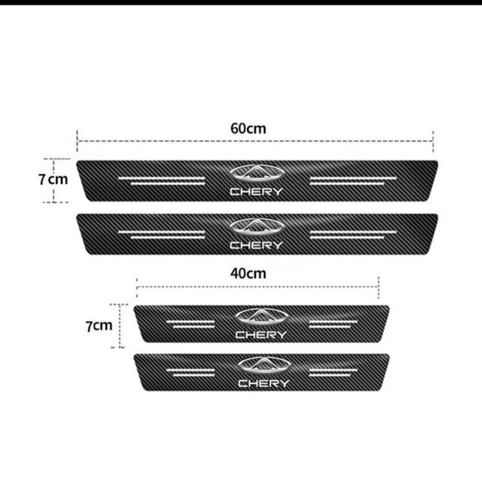 Защитная накладка на порог  Chery 6 ,7, 8 pro Max