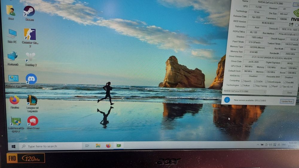 Acer Nitro 5 I7-9750H, GeForce RTX2060  6Gb DDR6