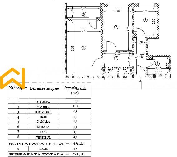 Apartament 2 camere de vanzare Dristor Bucuresti | ApexImobiliare.ro