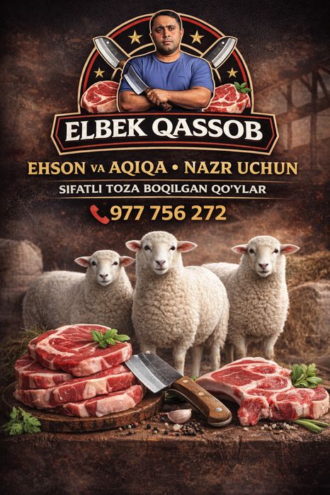 Qassob hallol xizmat eng arzon narx bizada 1 kg 85000 ming