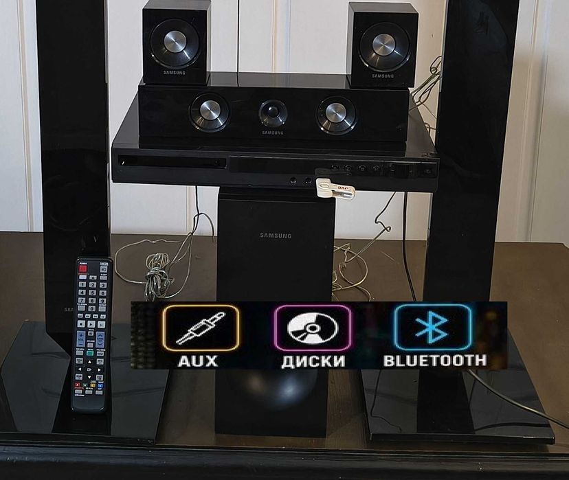Домашний кинотеатр  Samsung Музыкальный центр Bluetooth  aux usb/