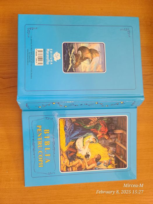 promovez Biblia pentru copii albastră, 65 lei