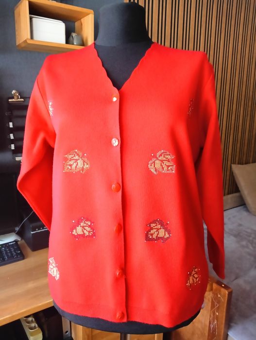 Кардиган красный