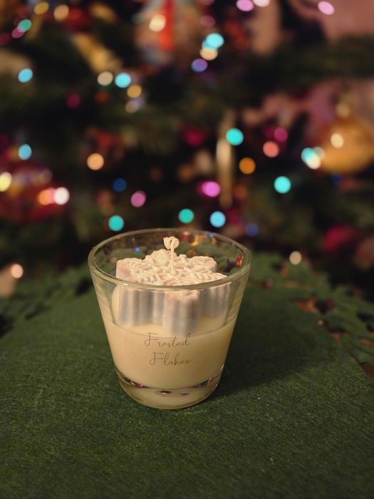 Коледна свещ "Снежинка"