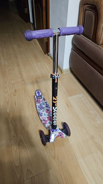 Детский самокат scooter 21 с принтом