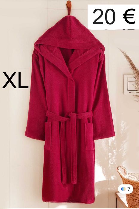 Халат за баня лилав с кърпа