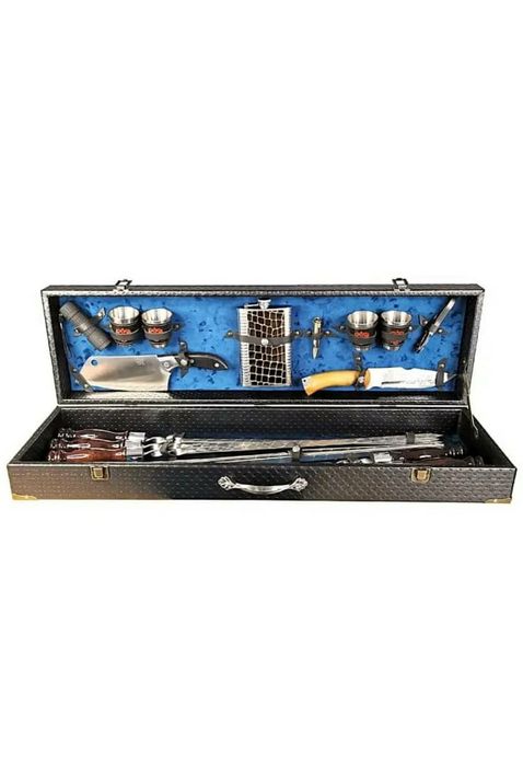 Подарочный набор для шашлыка в кейсе. Номер 3