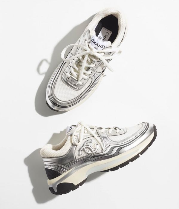 Chanel Runner white silver - luxury adidasi femei-marimea 36 premium