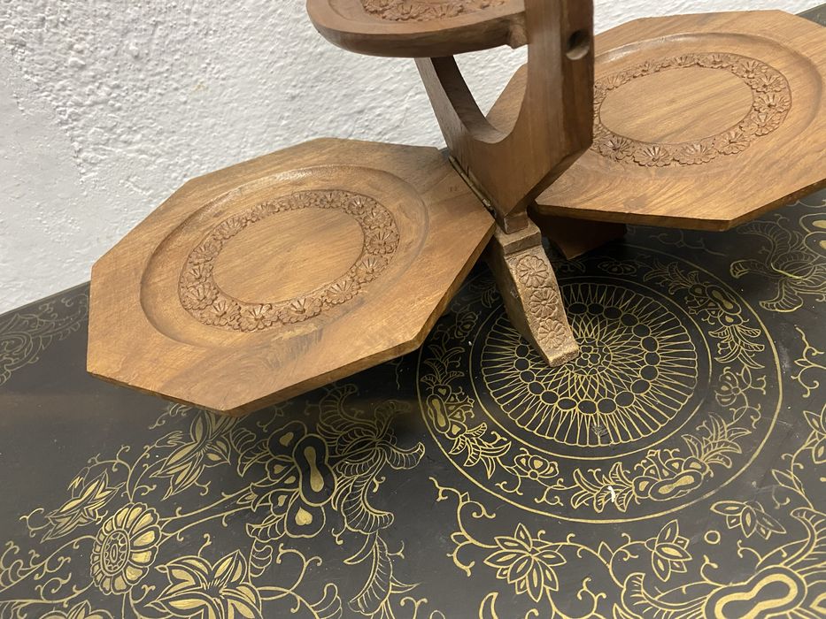 Сгъваем поднос от тиково дърво