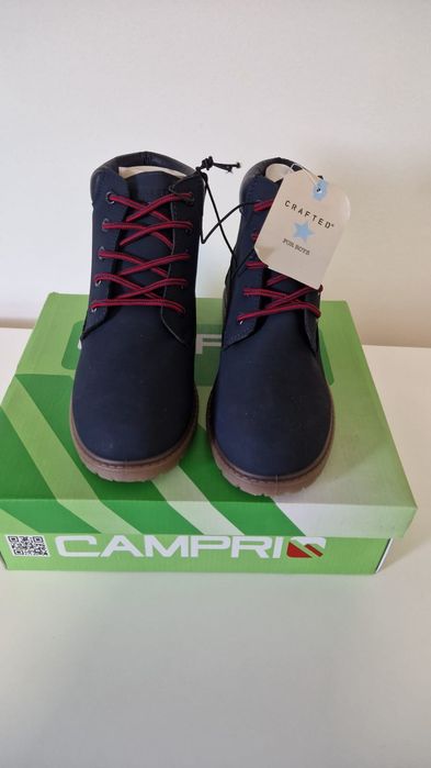Bocanci Crafted noi impermeabili..piele ecologica marjme 29 albastru s