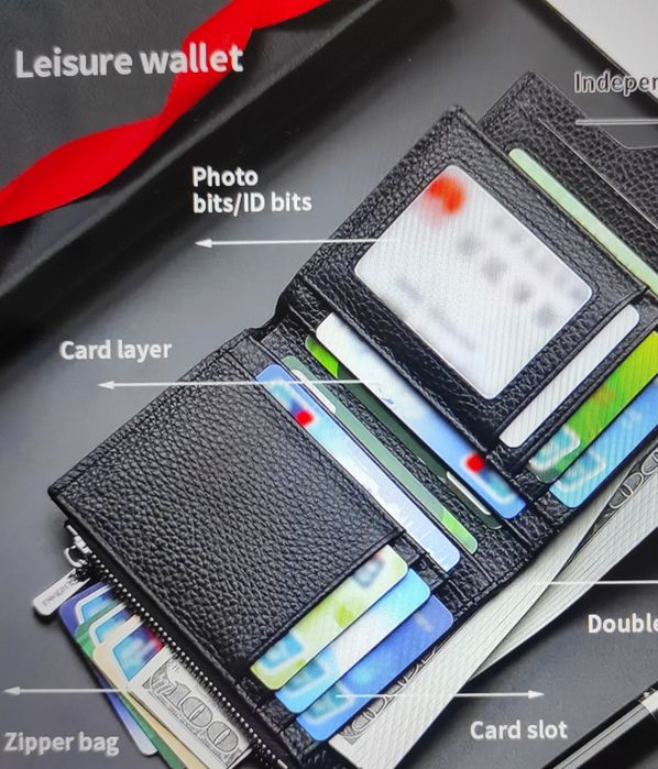 Луксозен мъжки портфейл от естествена кожа