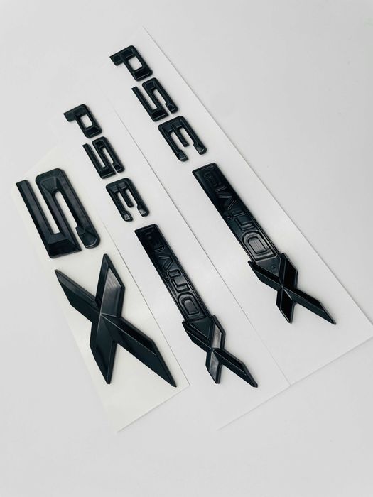 Set embleme compatibile BMW X5 x-drive 35d negru