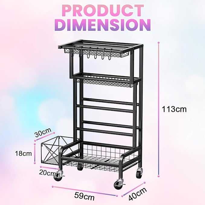 Suport multifuncțional pentru discuri de greutăți cu cârlige și roți