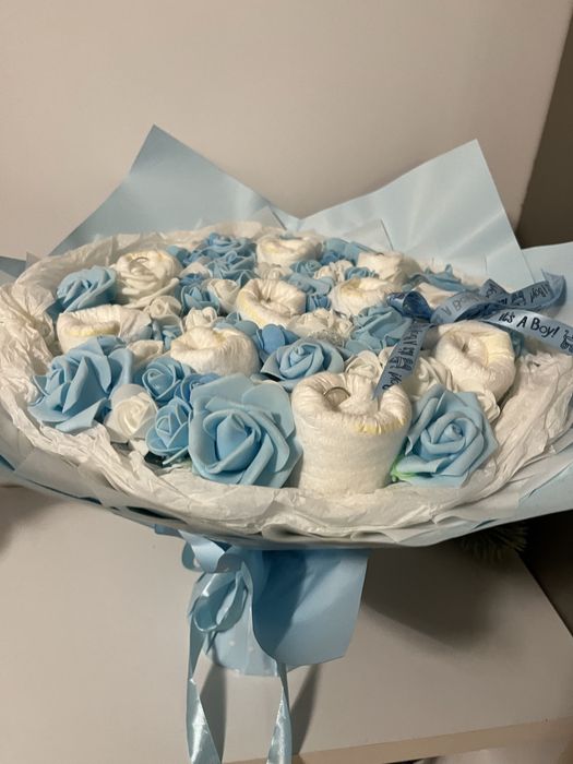 Букет от памперси за момче