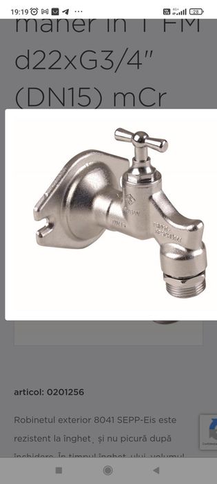 Robinet cismea antinghet