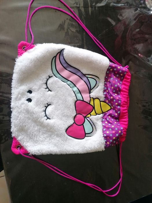 Rucsac/saculeț unicorn folosit foarte puțin stare foarte bună