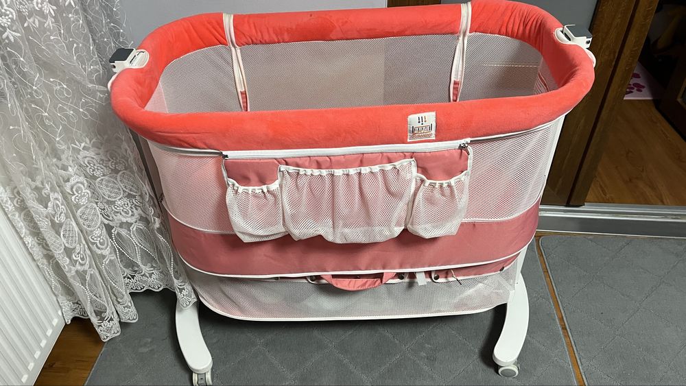 Pat bebe baldachin co-sleep 2 nivele