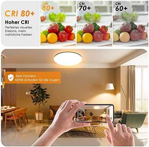 LED плафон 24W RGB с дистанционно димируем 3000–6500K