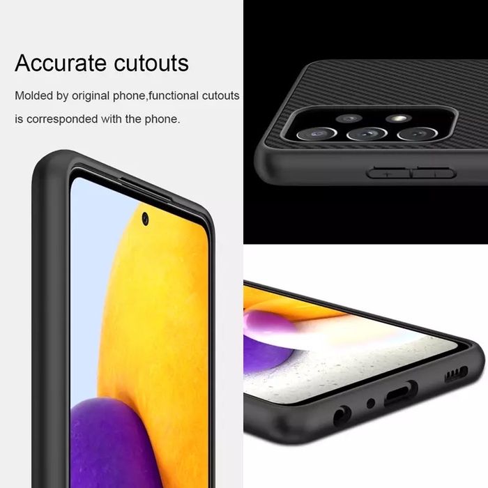 Samsung A52/A53/A54/A55/A56/A36 Husa Textura Carbon Slim 0.2mm Neagra