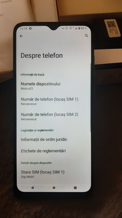 Motorola E22 albastru.