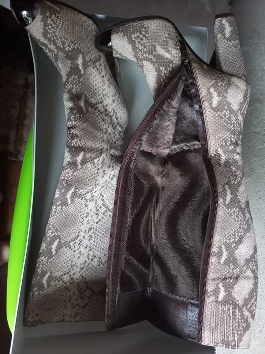 Сапоги зимние кожанные