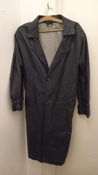 Haina Lunga Piele Jordache Made USA BleumarinNegru Extra Large Cordon