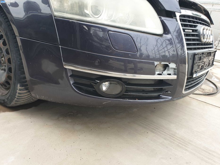 Bara Spoiler Fata Goala cu Grila si Emblema cu Defecte Audi A6 C6 NFL Non Facelift 2004 - 2008 Culoare Oyster Grey Met LZ7Q [K8514] [K8515]
