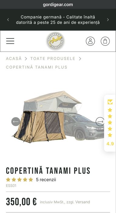 Cort plafon TANAMI PLUS