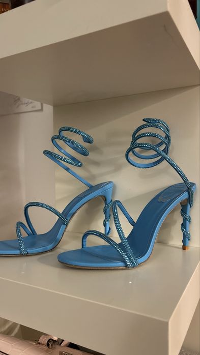 Sandale Rene caovilla piele naturala pe stoc