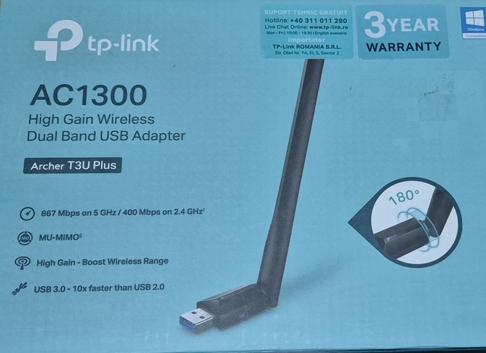 Adaptor usb dual band Archer T3Uplus  wifi tplink