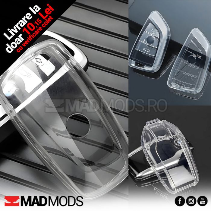 Husa transparenta slim protectie cheie BMW Seria 1 2 3 4 5 6 7 8 X i M