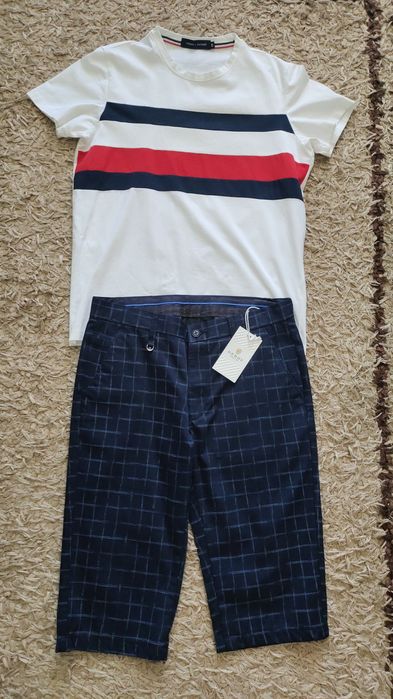 Брюки, рубашка, шорты.