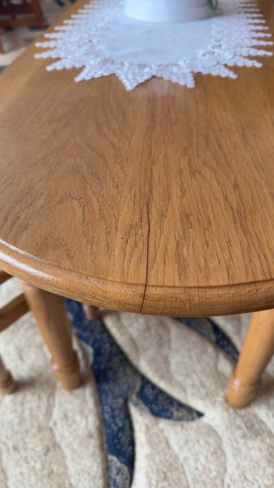 vand masa living cafea cu scaune din lemn masiv stejar