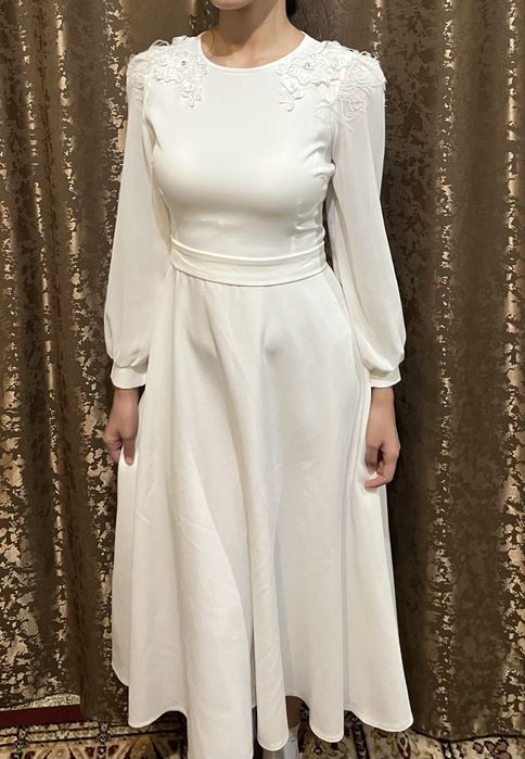 Платье белый только 1 рет киылген