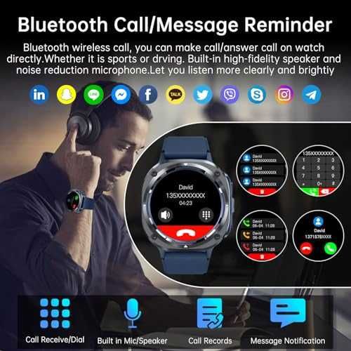 Смарт часовник S90 с Bluetooth разговори и 1.39 HD дисплей