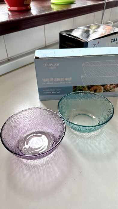 Стеклянные миски в наборе 2 шт