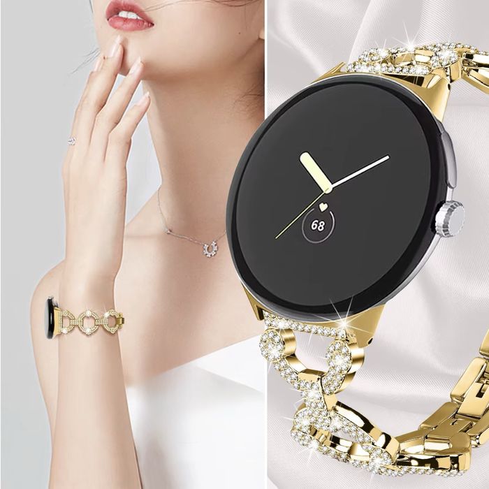 Crystal ring stainless steel верижка за Samsung/Huawei/Amazfit/Garmin