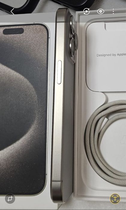 iPhone 15 PRO, 256 Gb, baterie 88%, Full Box, stare CA NOU