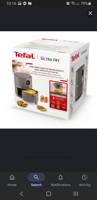 Friteuza cu aer cald Tefal Ultra Fray Digital EY111B15-
