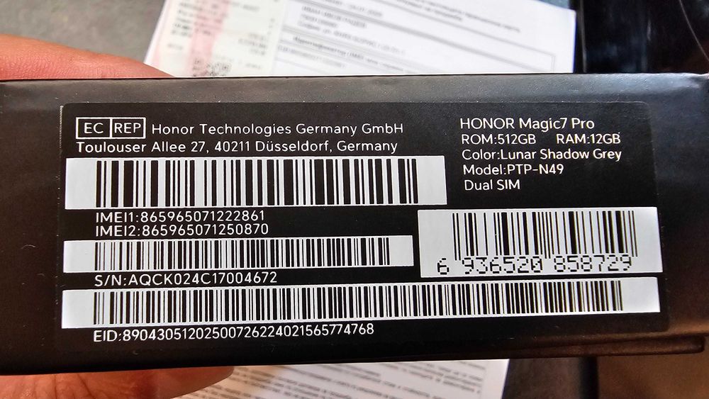 HONOR Magic 7 Pro, Dual SIM, 12GB RAM, 512GB, Lunar Shadow Grey