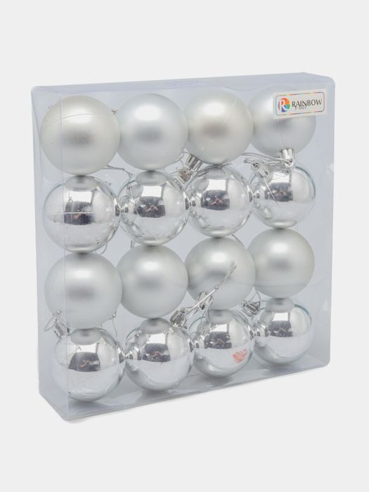 Игрушки для елок диаметром 6 см 16 штук