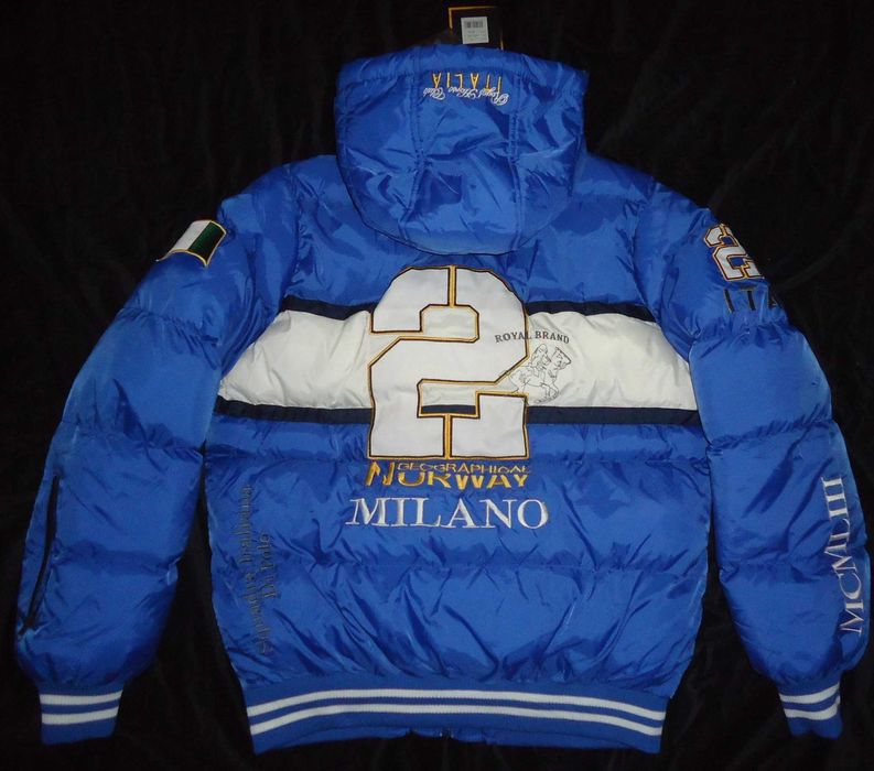 Geaca groasa barbateasca pufoaica gluga 5 buzunare Geographical Norway