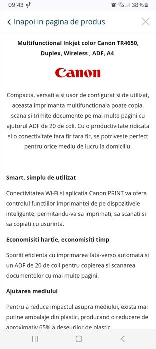 Imprimanta Canon