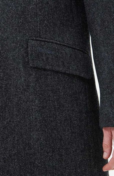 Barbour, Palton de lână Harrow, Gri cărbune, M