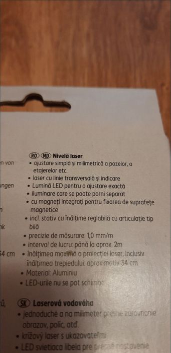 Nivela cu laser si boloboc, Nou!