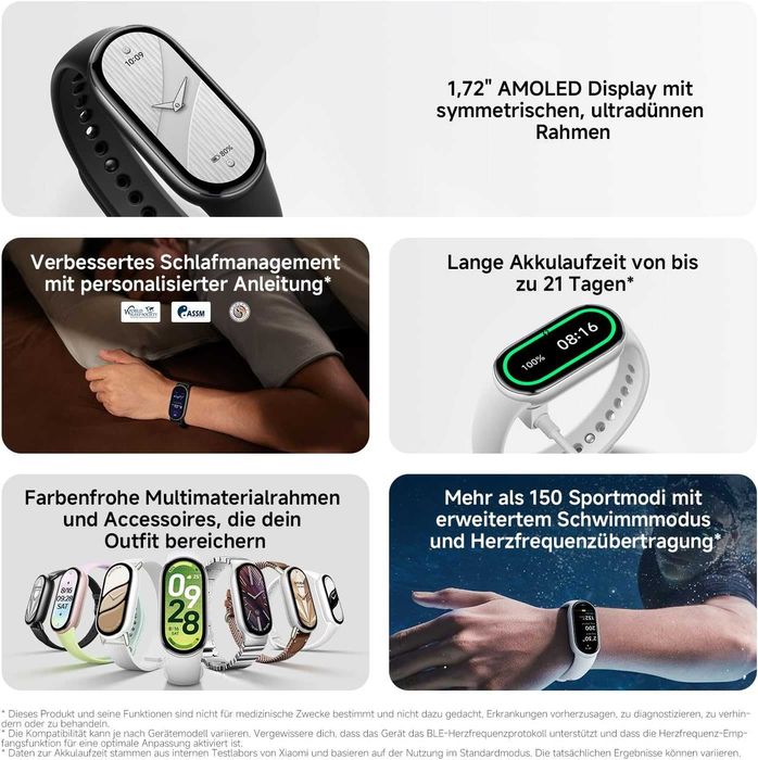 Фитнес гривнa XIAOMI SMART BAND 10, Розов