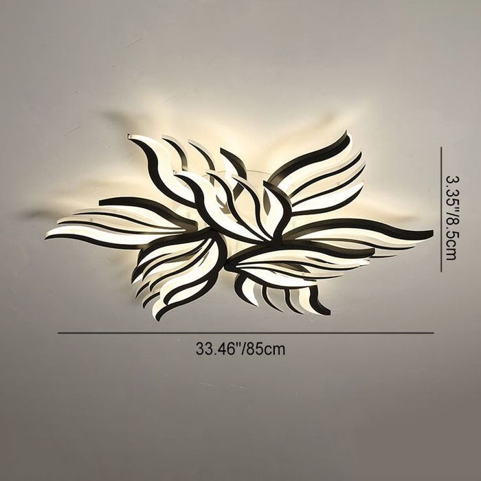 LED таванно осветително тяло с 9 глави черно и бяло 85W, димируемо