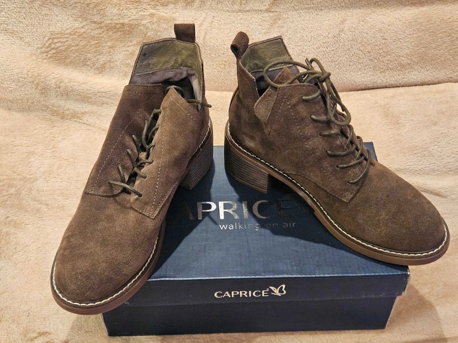 Ghete dama Caprice, noi, piele intoarsa, nr 39